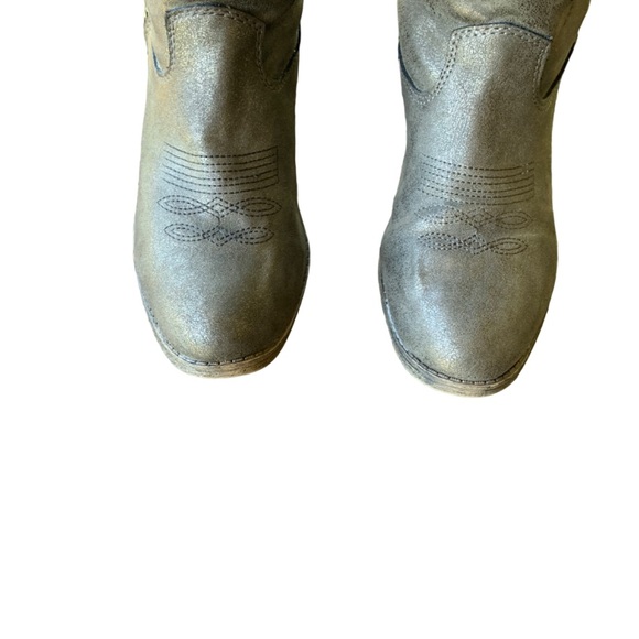 Rampage Telula Western Boots Metalic Pewter Distressed - Picture 8 of 11